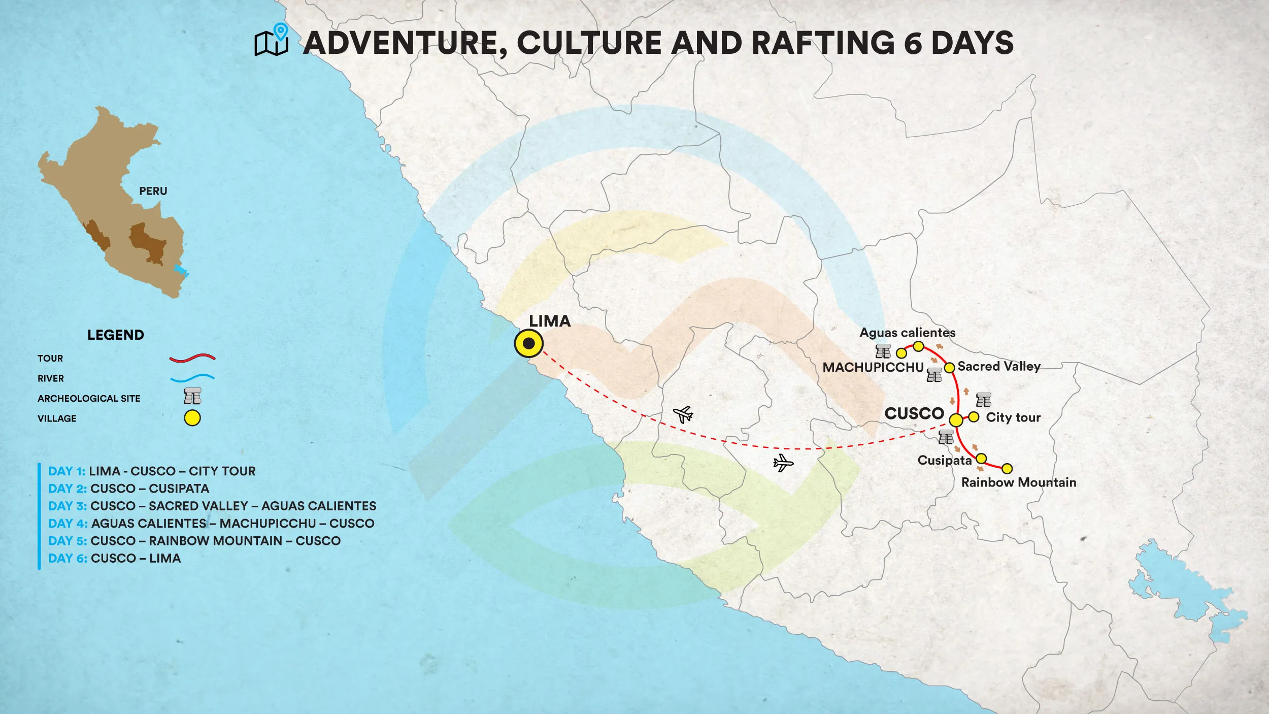 Adventure Culture and Rafting in Cusco 6 Days