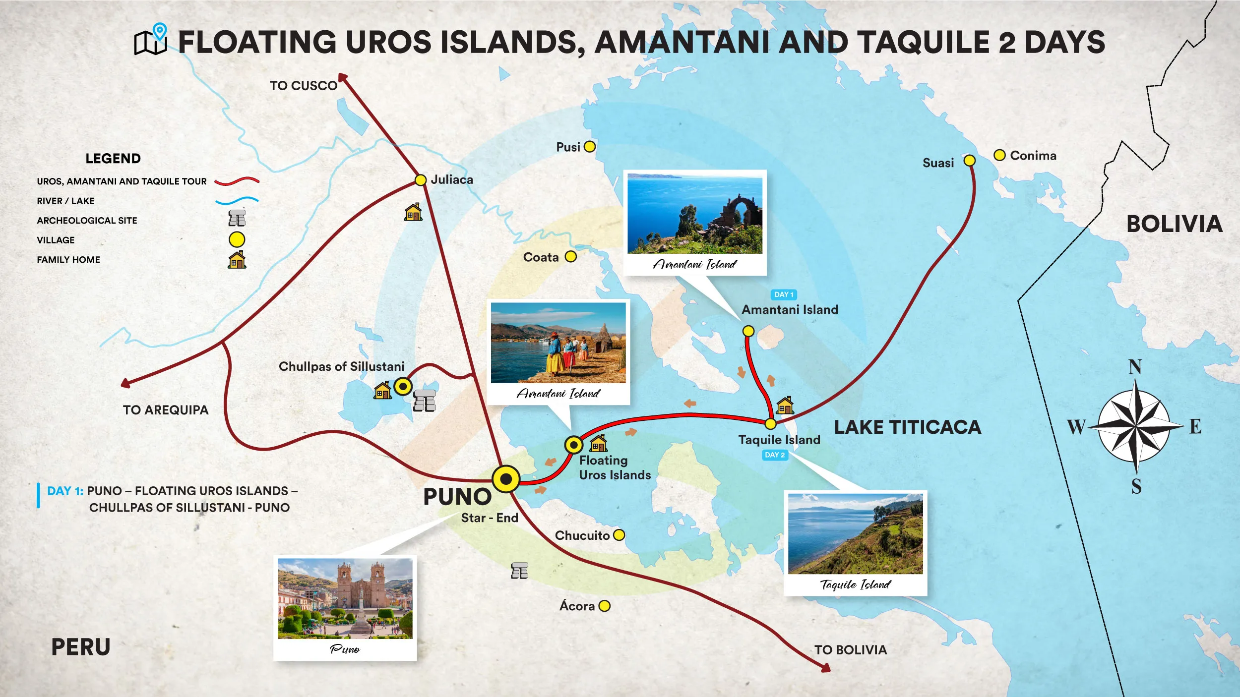 Uros Amantani and Taquile Islands 2 Days