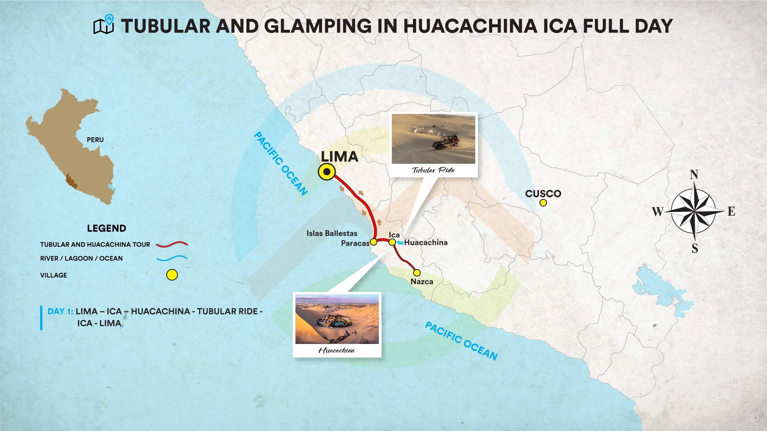 Tubular and Glamping in Huacachina Desert